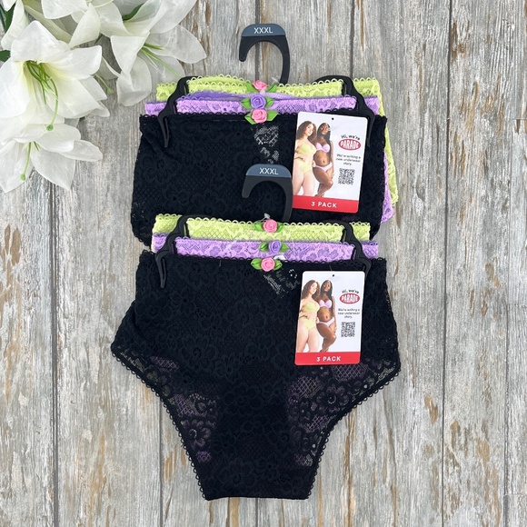 Women’s Parade Lace Mesh Thong Underwear 2, 3-Packs XXXL - Picture 1 of 8